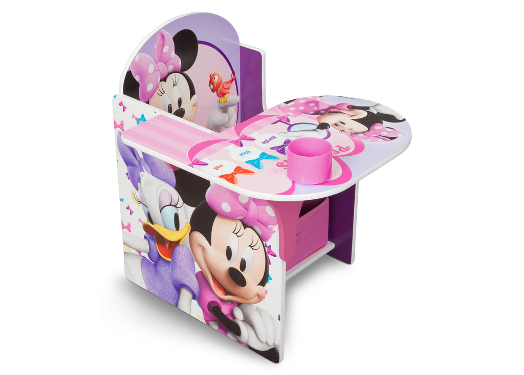 Delta Children Minnie Mouse Chair Desk with Storage Bin right view a1a
