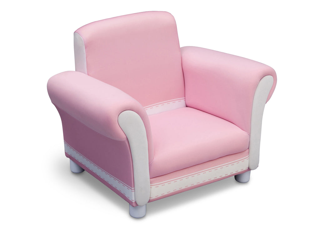 Delta Children Generic Upholstered Chair, Left View Pink / White a1a